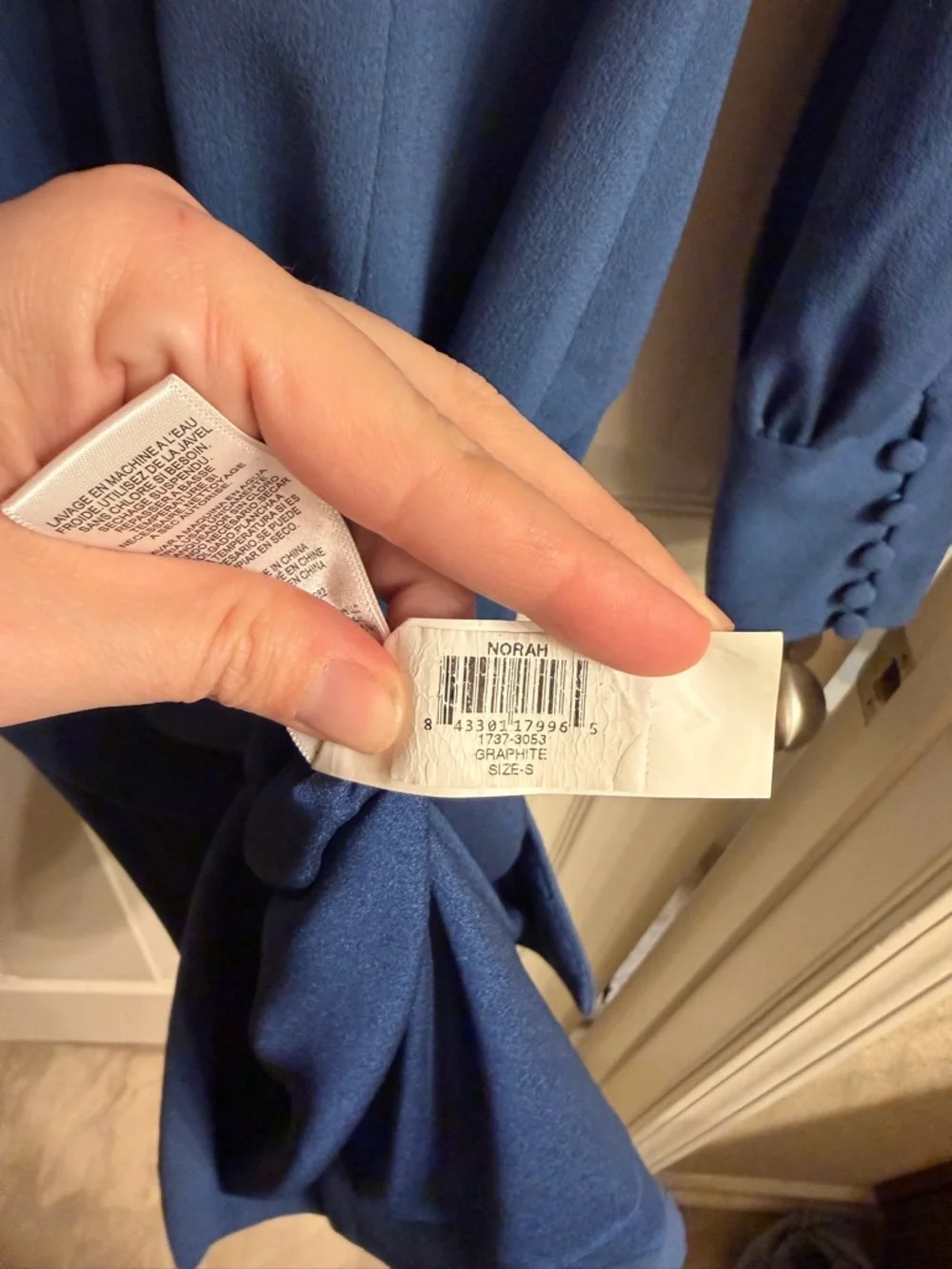 Dress the population - Norah dress in blue graphite size small
